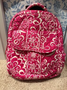 Vera Bradley Pink and Cream Quilted Backpack